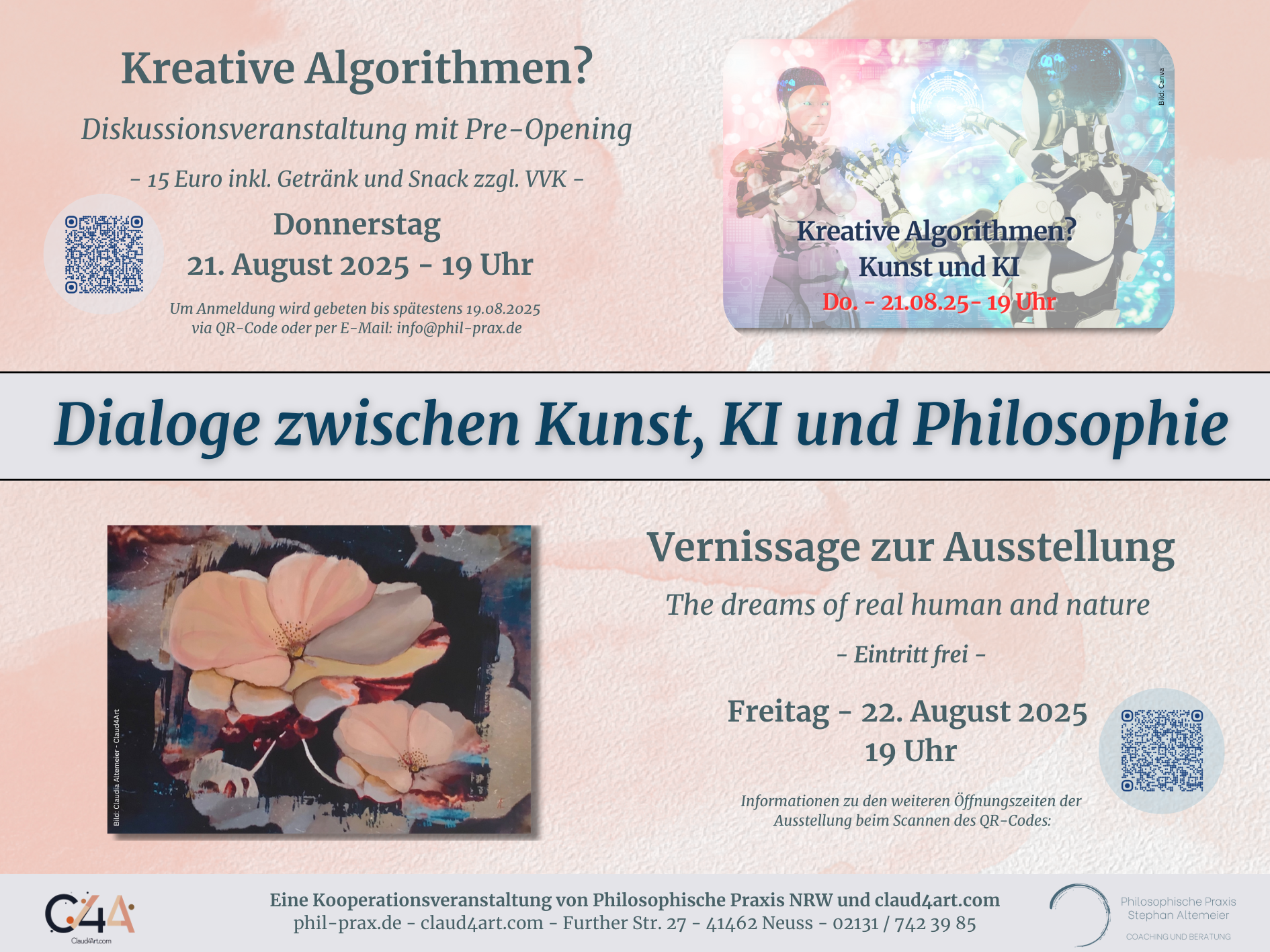 Kreative Algorithmen - KI und Kunst- Philosophische Lebensberatung und Praxis 2025 Kreative Algorithmen - KI und Kunst- Philosophische Lebensberatung und Praxis 2025