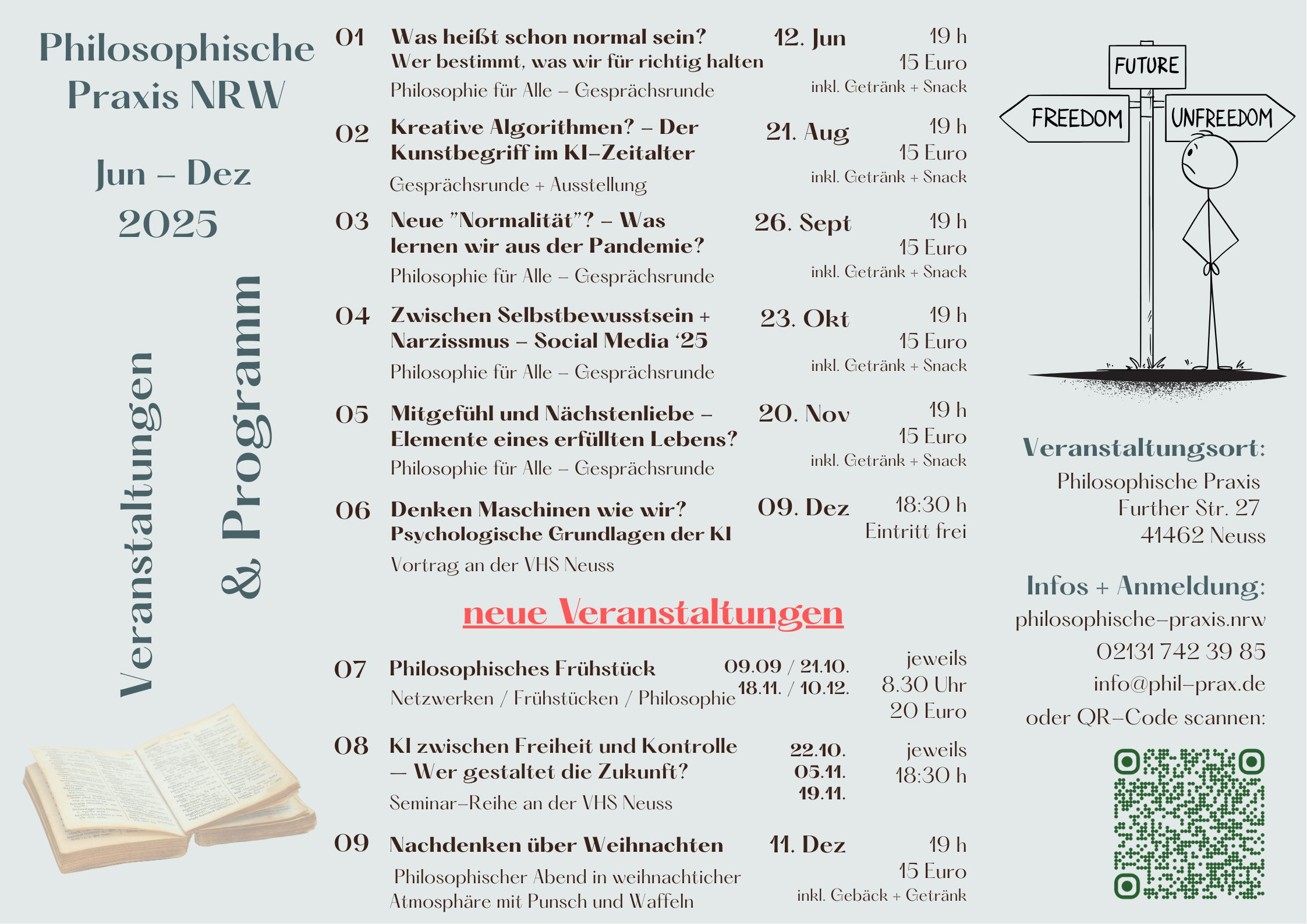 Philosophische Lebensberatung und Philosophische Praxis - Veranstatungen 2025 Philosophische Lebensberatung und Philosophische Praxis - Veranstatungen 2025