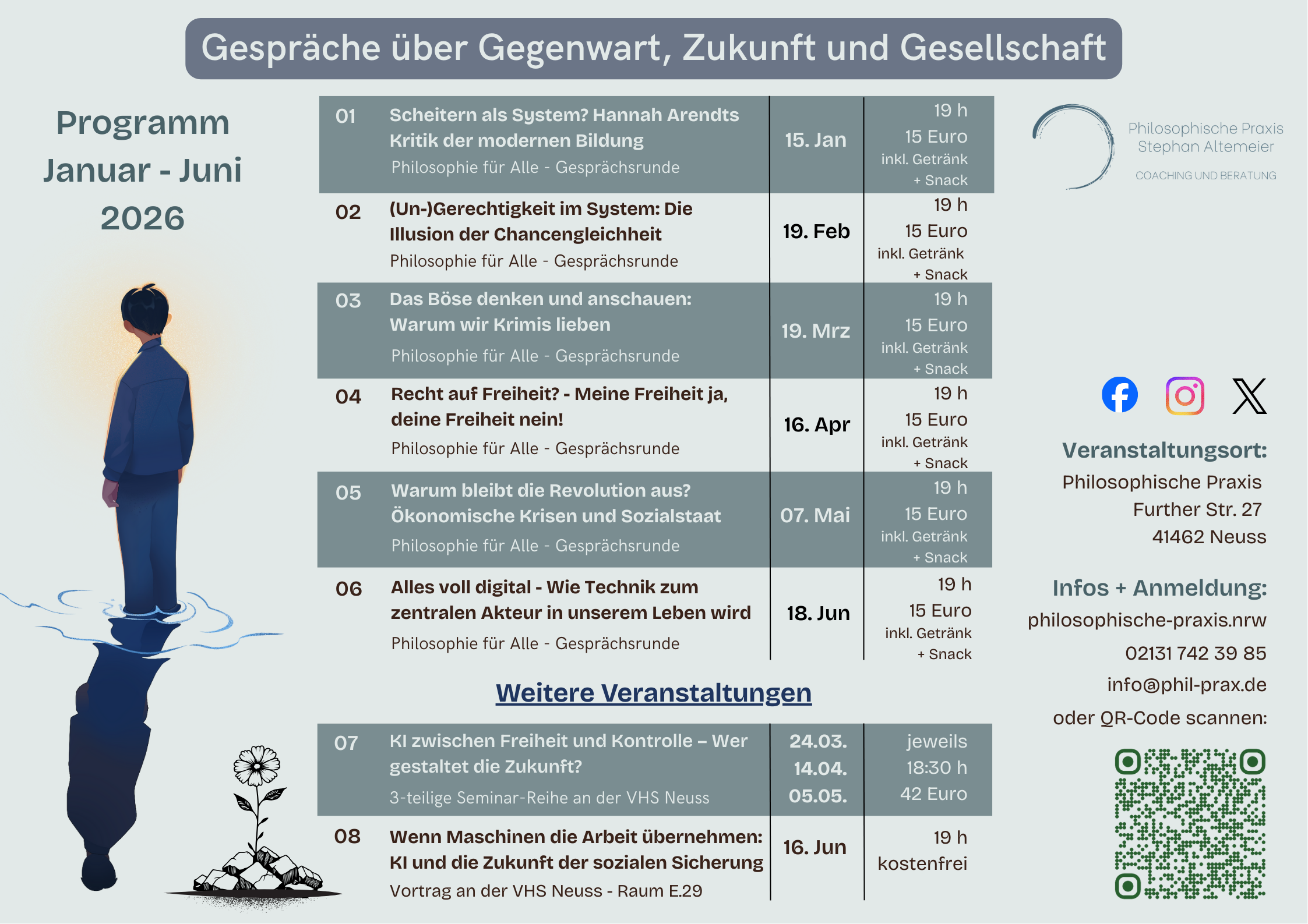 Philosophische Lebensberatung und Philosophische Praxis - Veranstatungen 2025